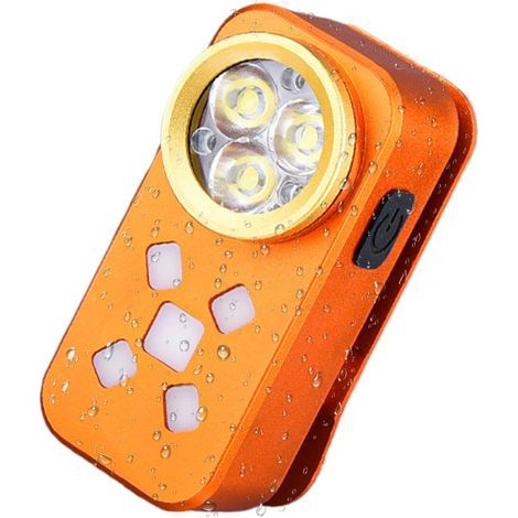 Lampe de Poche LED,200-800 Lumen Torche De Camping Rechargeable Avec Clip Frontale LED 500mAh - pour Pêche Randonnée Camping Survie Extérieur (1/5)