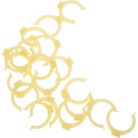 Lot de 20 clips fixation beiges en plastique pour plinthes cuisine, (1/5)