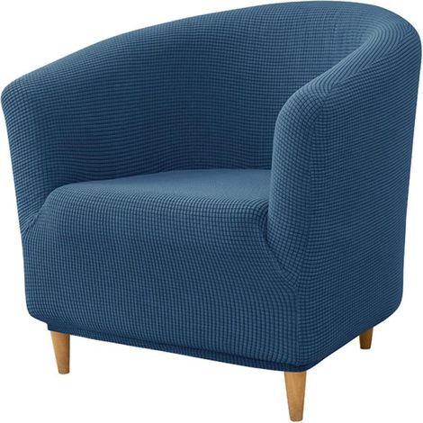Funda integrada para sofá, funda de jacquard damasco, funda protectora de alta elasticidad para muebles, sillón de salón, para niños y mascotas, azul cielo. (1/5)