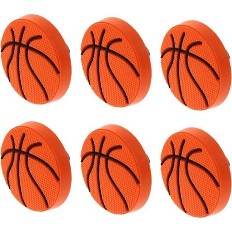 Ensemble de 6 poignées de tiroir, boutons de chambre de bébé, boutons de basket-ball, boutons de meuble de football, poignées de penderie pour enfants - Crezuo (1/4)