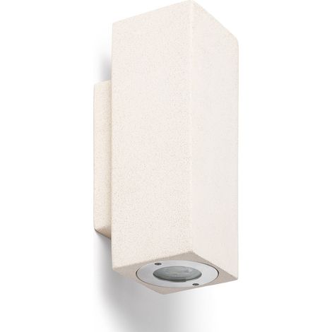 Aplique de Pared Exterior Cemento Iluminación Doble Cara Banjar Square Beige (1/5)