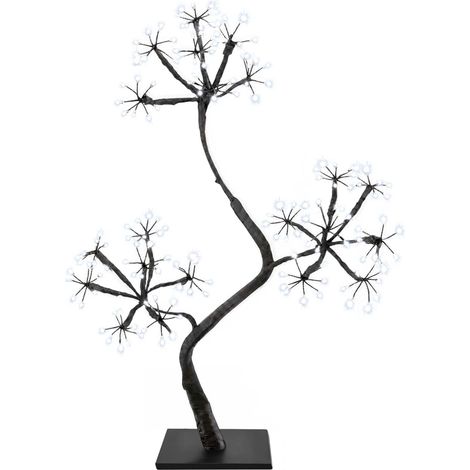 S-förmiger LED-Weihnachtsbaum 2 stk. Schwarz 18 x 18 x 45 cm vidaXL