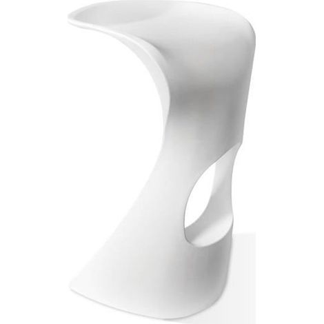 Tabouret de bar blanc – Lot de 4 – Hauteur d'assise 75cm – Polypropylène – Design contemporain pour cuisine