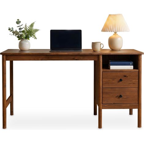 Bureau droit en bois BOSSA Couleur Châtaigne (1/5)