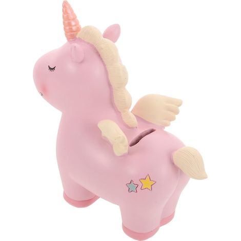 Tirelire Licorne Garçon et Filles Fille Décoration Chambre Résine Compacte Présent Fête Convient à Pièces Standard Usage Salon et Chambre à Coucher (1/5)