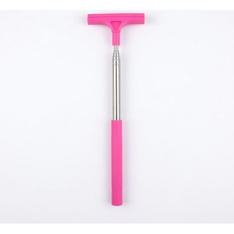 Rasqueta telescópica de acero inoxidable para coche, mango antideslizante de PE, rosa, 82,5 cm (1/5)