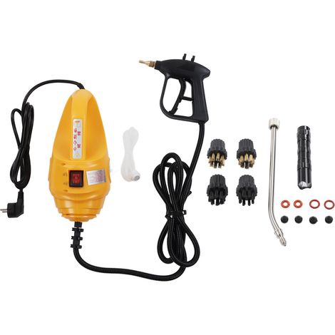 Tragbarer Hochdruckdampfreiniger, Hochtemperatur-Reinigungsgerät mit 4 Bürsten, 2600 W, 220 V EU-Stecker