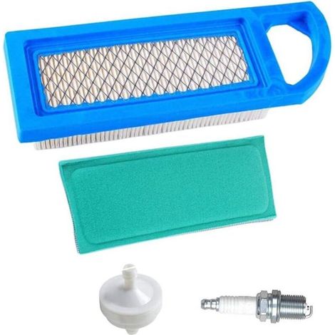 Kit filtre air + pré-nettoyant + bougie + filtre carburant pour Briggs & Stratton Intek 15,5-17,5HP Remplace 698083 697153 697014 797008