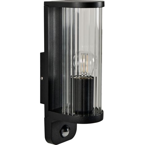 Outdoor Wall Light Black Aluminium with Motion Sensor Accent Lighting IP44 Modern Design MOSSAT (1/5)
