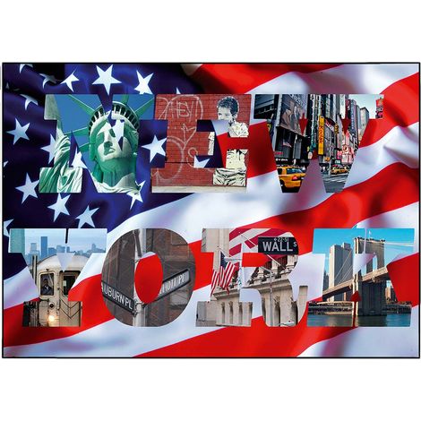 Plaque aluminium déco U.S.A by Cbkreation