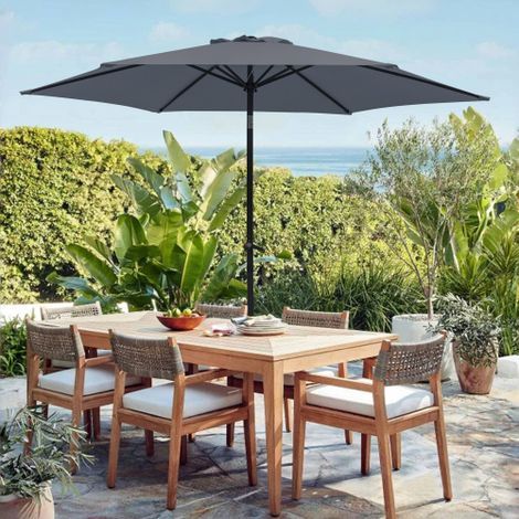 TAISHENGDA-Parasol Ø 270 cm pliable, parasol de voyage pratique Parasol de plage fonctionnel pour balcon, jardin, plage, extérieur (1/5)