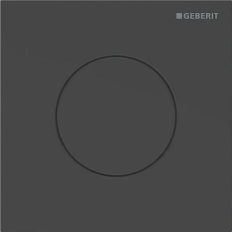 Geberit Betätigungsplatte Typ 40 für Urinalsteuerung, rund, pneumatisch, 125x125x2mm, Schwarz matt, Easy to Clean, 246118141 (1/5)