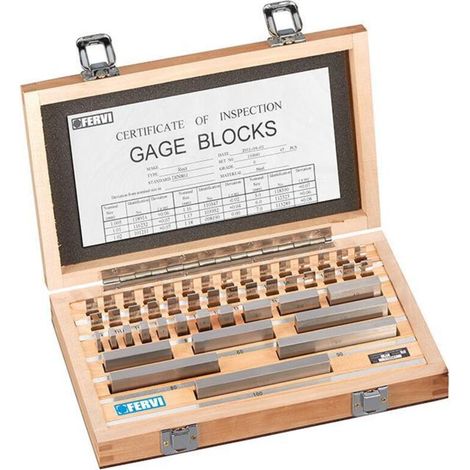 Jeu de cales de controle plates paralleles en acier rode