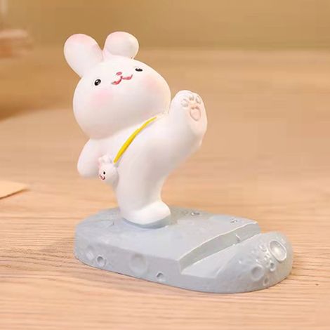 Supports téléphone pour bureau décoratif figurine carton résine Rabbit Rabbit Cell Phone Holder Stand Desk modèle décor étudiants porte-cadeaux
échelle unité 150-170g multi-usages (1/5)