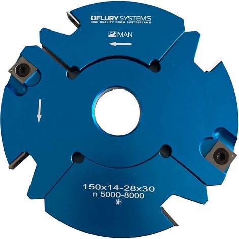 Flury HW-WPL-Verstellnuter 150 x 14-28 x 30 mm Z4 V4 für Holz 01.150.014.030Z4 (1/2)