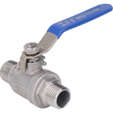 Vanne à bille mâle-mâle 1/2 po DN15 1000 WOG en acier inoxydable 304 pour eau, huile et gaz (1/4)