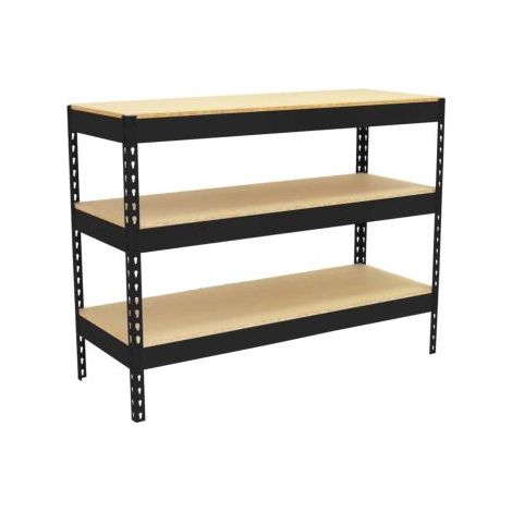 Table de travail en métal anthracite bois 400 kgs dim.877x1210x460mm sans vis