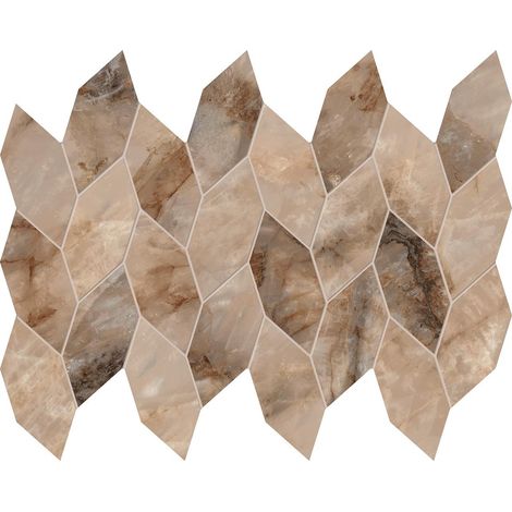 Mosaïque effet Marbre Rose Sand Nav 35x27,6x0,9 cm Brillant Sorvella - Mur intérieur (vendu par carton de 0,5796 m²) - RO'MA CARRELAGE