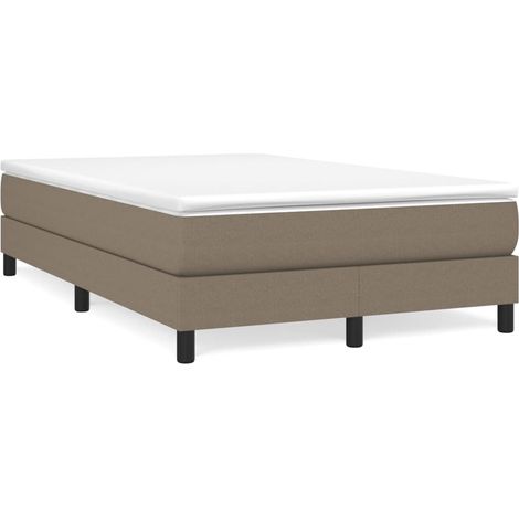 Sommier à lattes de lit avec matelas taupe 120x190 tissu (1/5)