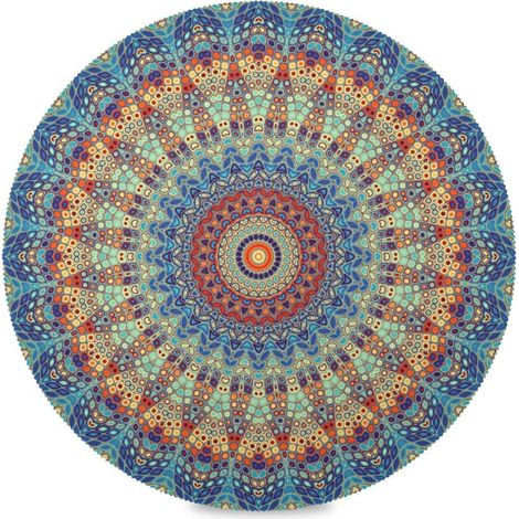1 nappe ronde élastique, imperméable, motif floral, pour extérieur, pique-nique, camping et dîners (1/5)