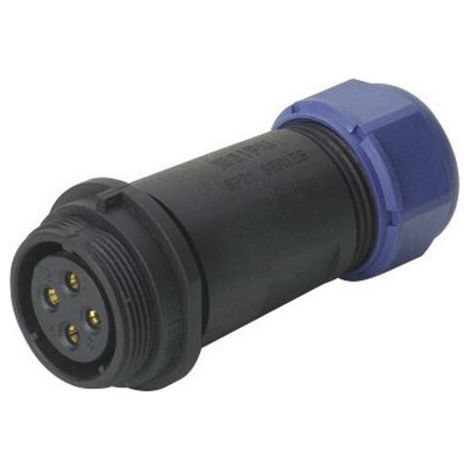 Connecteur de câble femelle, droit In Line 4 pôles 30 A 500 V/AC IP68 Weipu SP2111 / S 4 I D24034 (1/4)
