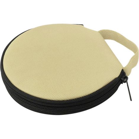 20 CD-/DVD-Hülle aus Hartplastik mit CD-Fächern, Aufbewahrungstasche zum Schutz von DVDs und CDs für Reisen-Beige (1/5)