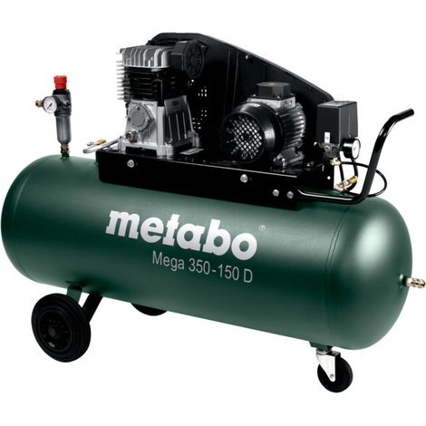 Metabo – Compresseur à piston lubrifié 2.2 kW – Pression max. 10 bar – Débit 320 l/min – Pour courant triphasé – Protection moteur contre surchauffe (1/2)