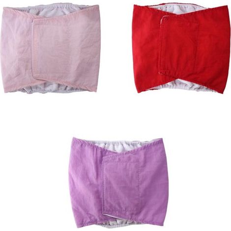 Pannolini fisiologici per cani maschi, confezione da 3 pezzi XS (girovita: 15-20 cm), mutandine igieniche per cani, biancheria intima contro le funzioni corporee indesiderate, pannolini lavabili per c (1/5)