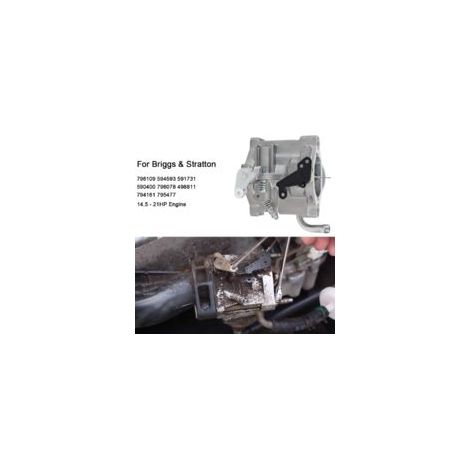 Carburateur S-GIANT 796109 594593 pour moteurs Briggs & Stratton 591731 590400 796078 498811 794161 795477 de 14,5 à 21 CV, tracteur de jardin à tour autoportée Craftsman