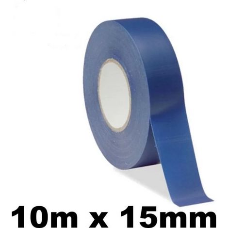10 rouleaux isolants Scotchs pour électricien - Rubans de 10 mètres - BLEU
