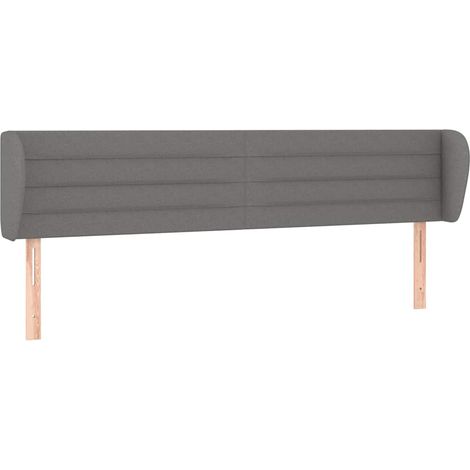 Maison Exclusive - Cabecero de tela gris oscuro 203x23x78/88 cm (1/5)