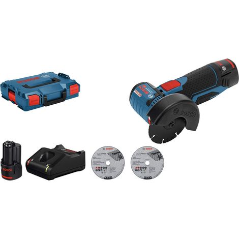meuleuse angulaire sans-fil GWS 12V-76 (2 batteries 3,0 Ah, chargeur rapide GAL 1230 CV, 1 disque Carbide Multi Wheel, 2 disques à tronçonner Expert for Inox, L-BOXX2) (1/5)
