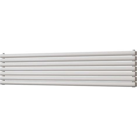 Omeara Axis - White Horizontal Radiator H406mm x W1800mm Double Panel