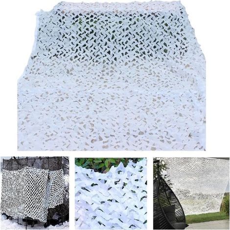 Filet d'ombrage - Blanc - Toile d'ombrage - Filet camouflage blanc (1/5)