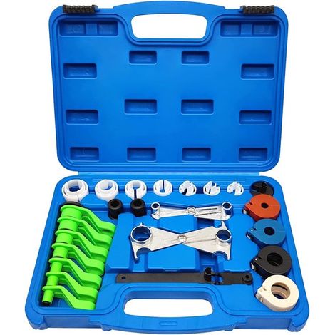 Set di attrezzi a sgancio rapido - Attrezzo per tubi del carburante - Manutenzione auto - 25 pezzi - Universale - Argento (1/5)