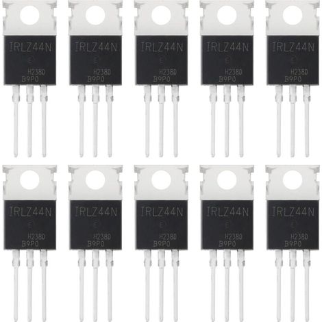 KZQ 10 Stück IRLZ44N IRLZ44 IRLZ44NPBF N-Kanal-MOSFET-Transistor 47A 55V 47Amp 55Volt TO-220 MOSFET-Leistungstransistor (1/4)