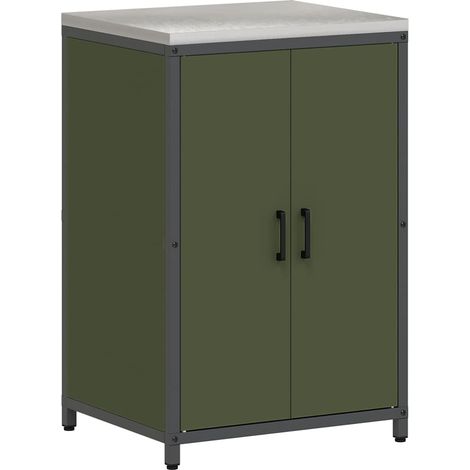 Maison Exclusive - Stoccaggio in cucina HATTEM Verde Oliva 60 x 50 x 92 cm Acciaio