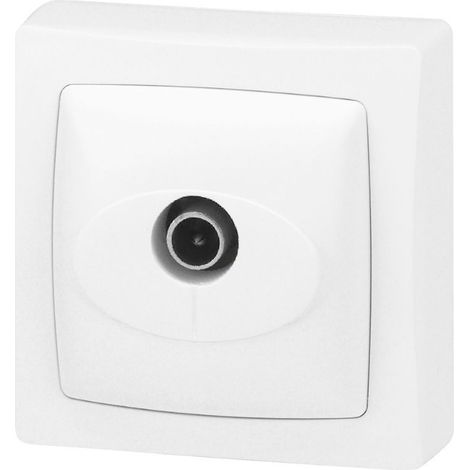 Prise télévision ASL simple mâle saillie complet blanc LEGRAND 086040