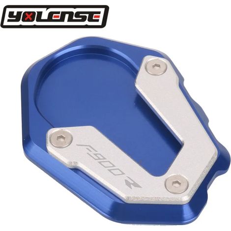 (Bleu-F900R) Compatible avec les modèles BMW F900R, F900XR et F900 R XR (2020-2023) : extension de béquille latérale, support et plaque de renfort. Puissance maximale. (1/3)