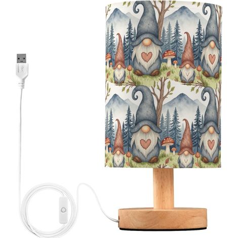 Mignon gris nain de pin lampes table chevet lumières pour bureau (1/5)