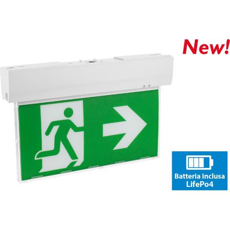 Segnaletica Led di emergenza 5,5W Bianco freddo 6500K Novaline (1/2)