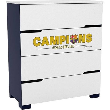 Cómoda con 4 cajones FC BARCELONA 90 cm