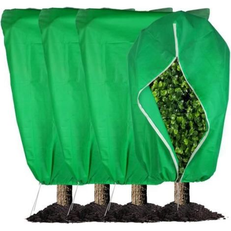 Vlies-Pflanzenschutzhaube - 80 g/m² - 120x180 cm - 4er Pack - Grün