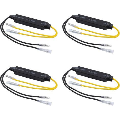 4 Pièces Resistance Clignotant LED Moto 12V 30W 15Ω, Clignotant Moto LED,Resistance LED Clignotant 12V,Clignotant Universel de Moto,Correction des Erreurs pour Moto,Leads Bilatéraux (1/5)