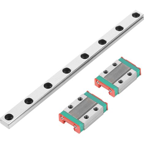 Rail de guidage linéaire MGN9B de 150 mm de diamètre et de 9 mm de largeur, avec 2 blocs de rail MGN9B.