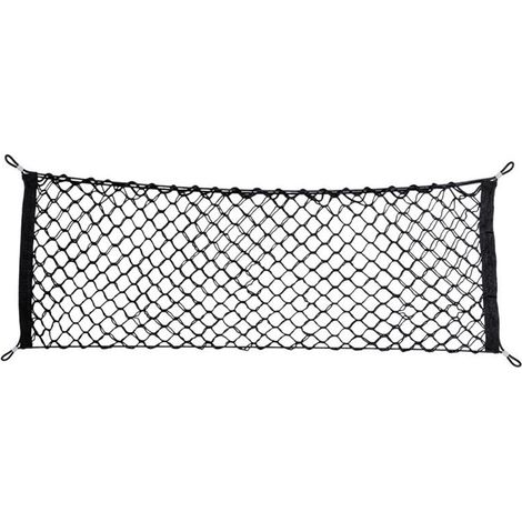 Filet de Rangement en Maille, Organisat Coffre Sac de Rangement Net Stockage Bagage 90 40cm Noir Universel pour Voiture Arrière (noir) (1/5)