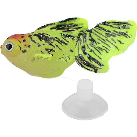 Poisson artificiel phosphorescent en silicone, imitation poisson rouge pour aquarium, décoration animale GF02 (1/5)