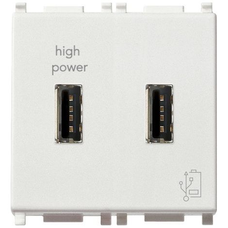 Unità alimentazione USB 5V2,1A 2M bianco Vimar 14295 (1/3)