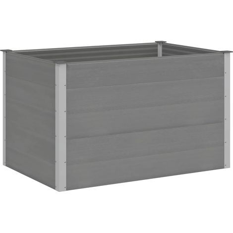 Jardinière Lit surélevé de jardin WPC 150x100x91 cm Gris (1/5)