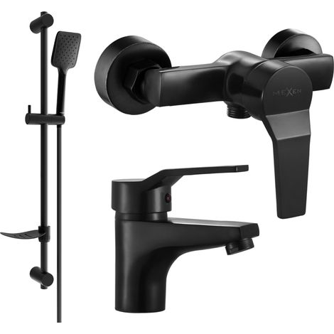 Ensemble de douche Mexen Caro DF62, noir - 746604DF62-70 (1/4)